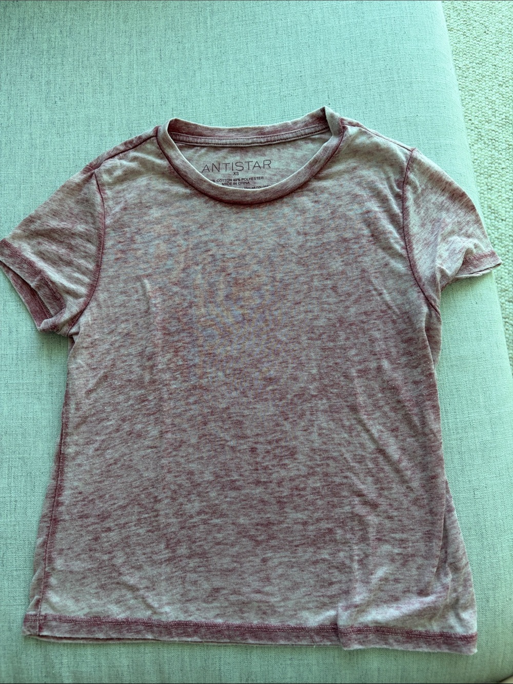Antistar Heather Mauve Short Sleeve Crew Tee
